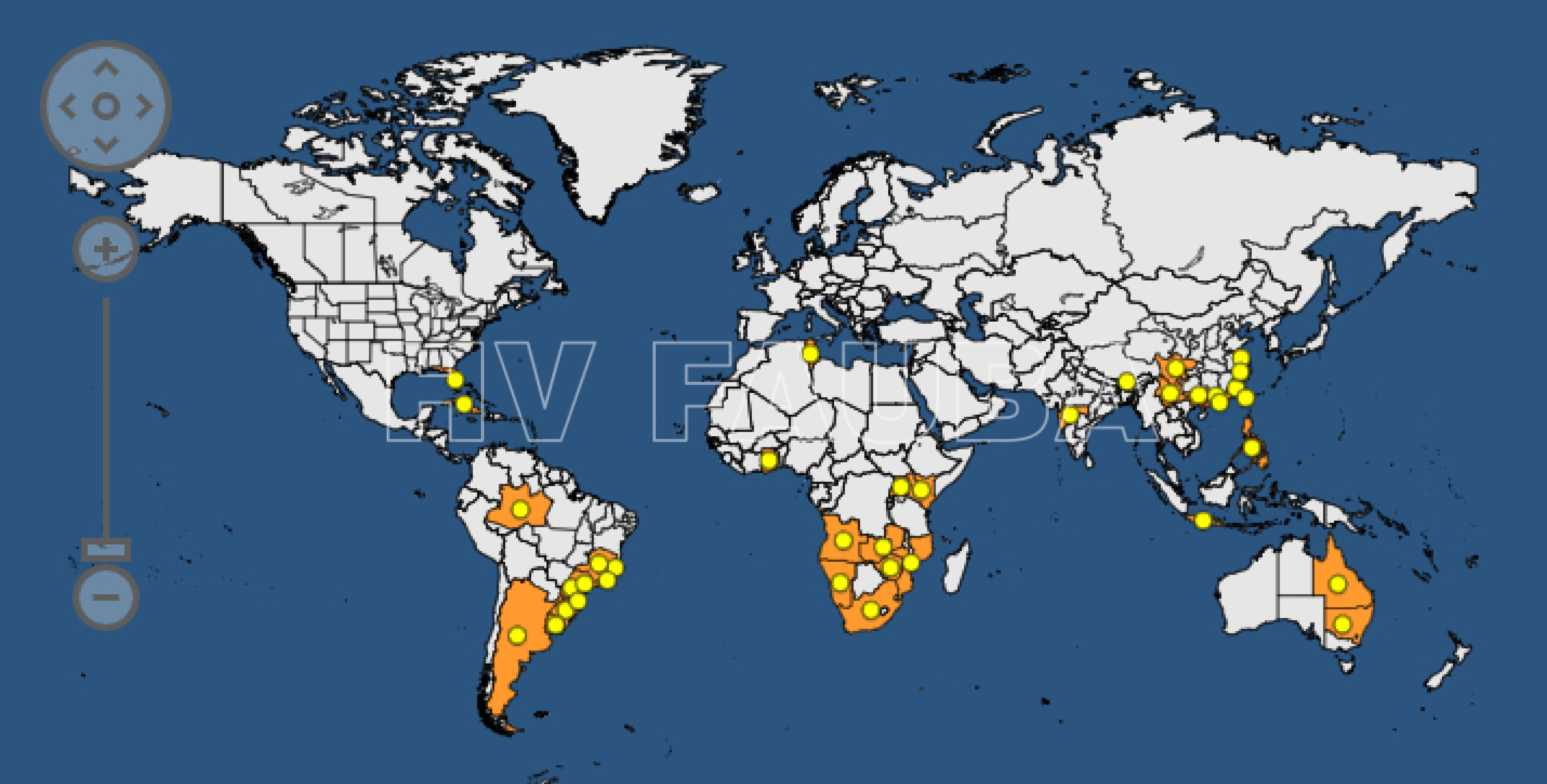 Distribución mundial de la mancha negra de los cítricos. Fuente: https://gd.eppo.int/taxon/GUIGCI/distribution